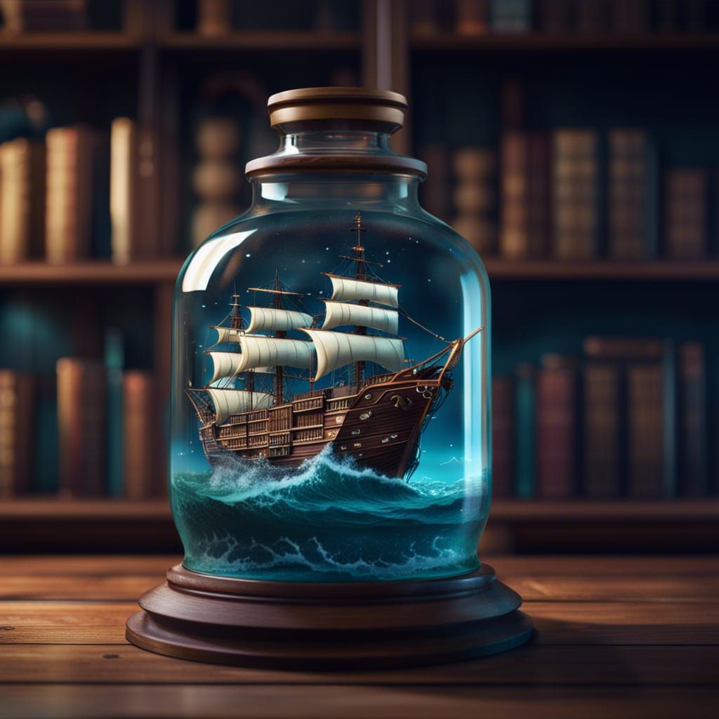 Sinbad's sailing ship in the bottle