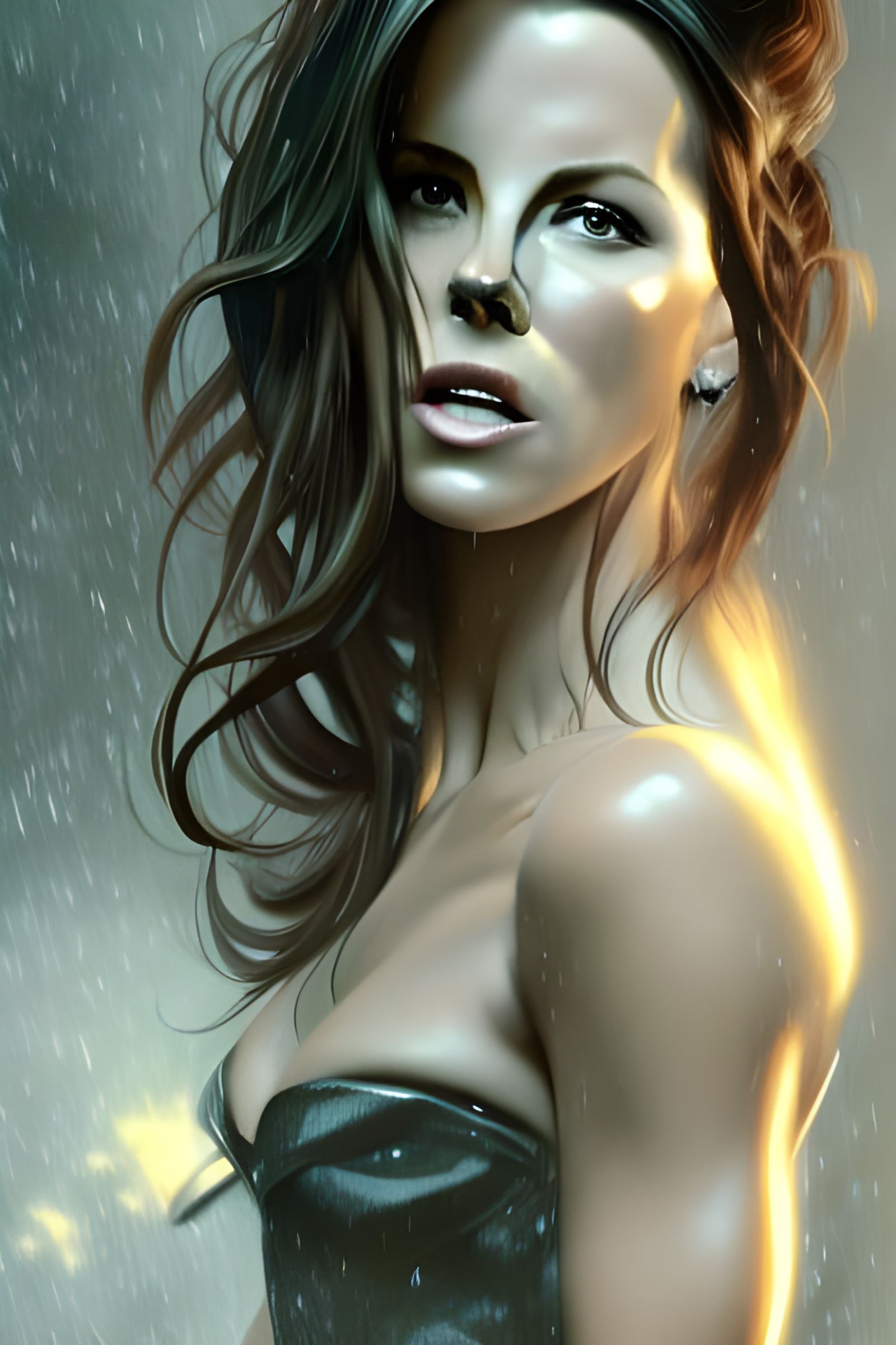 Kate Beckinsale Portrait in the Style of Artgerm