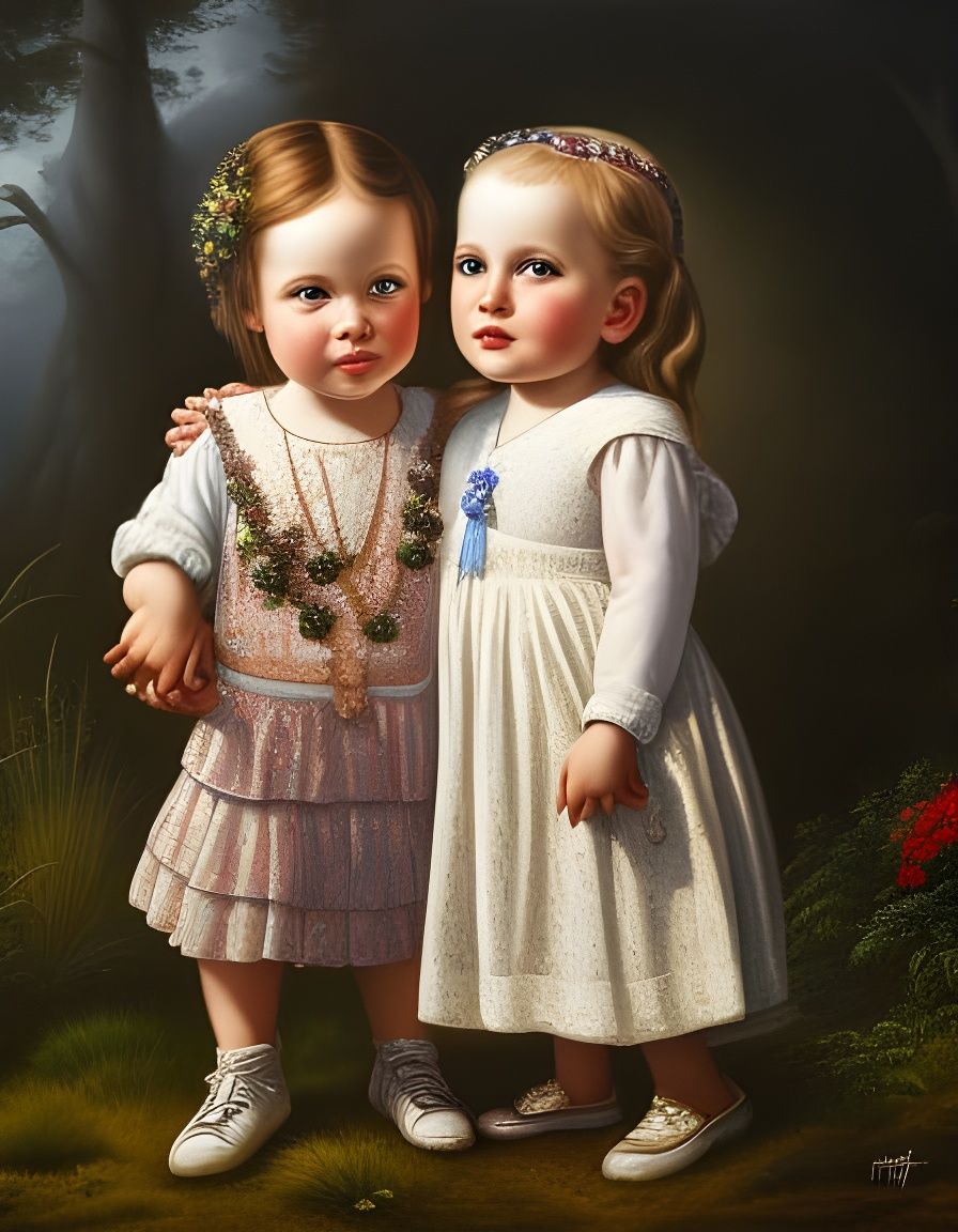 sisters in their sunday best