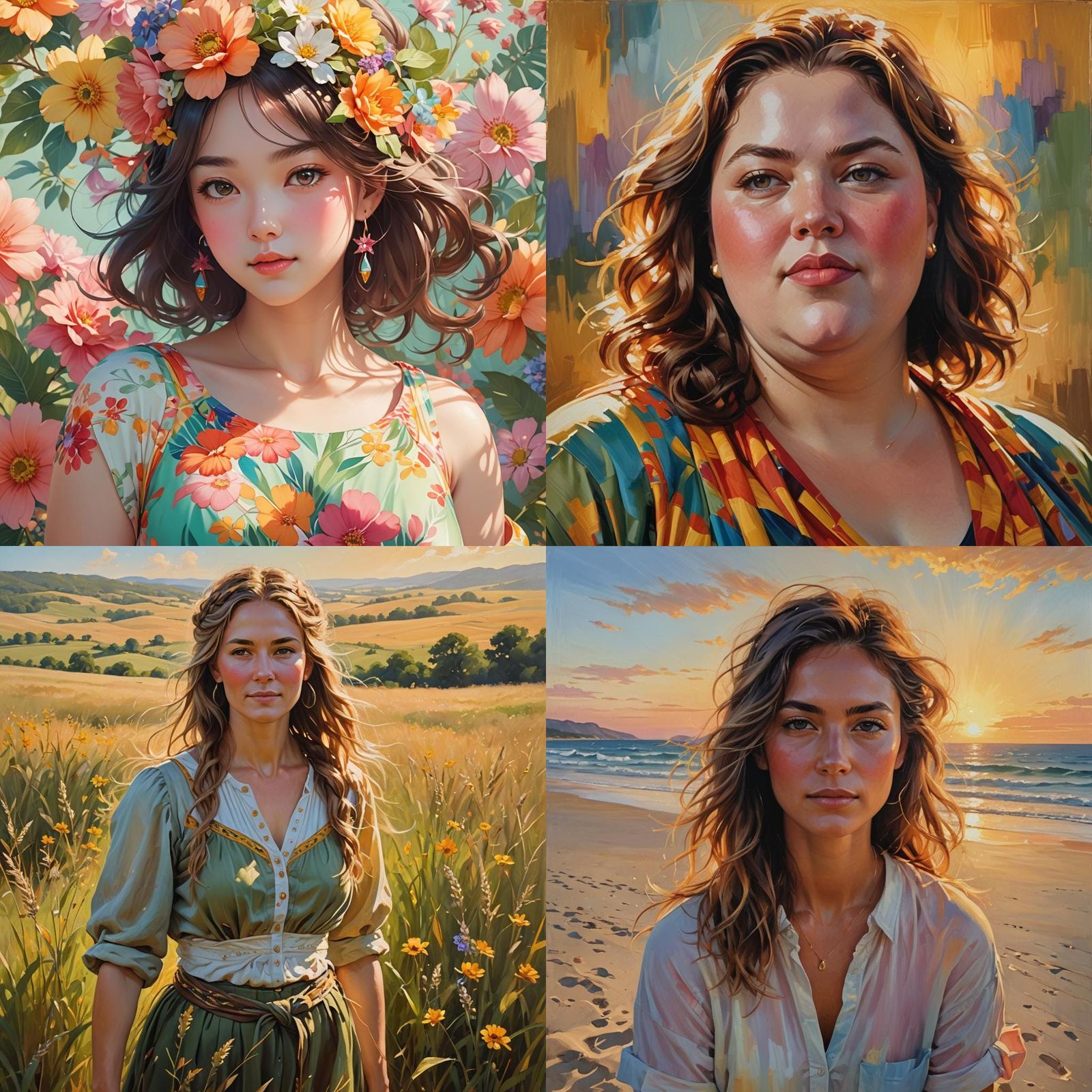 Realistic Portrait of a Curvaceous Woman