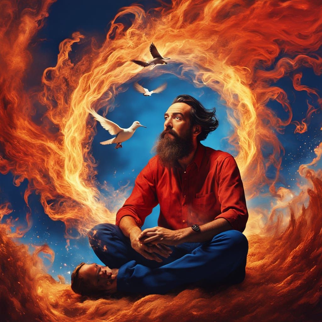 Surrealist Portrait in Harvard Square, Salvador Dali Style