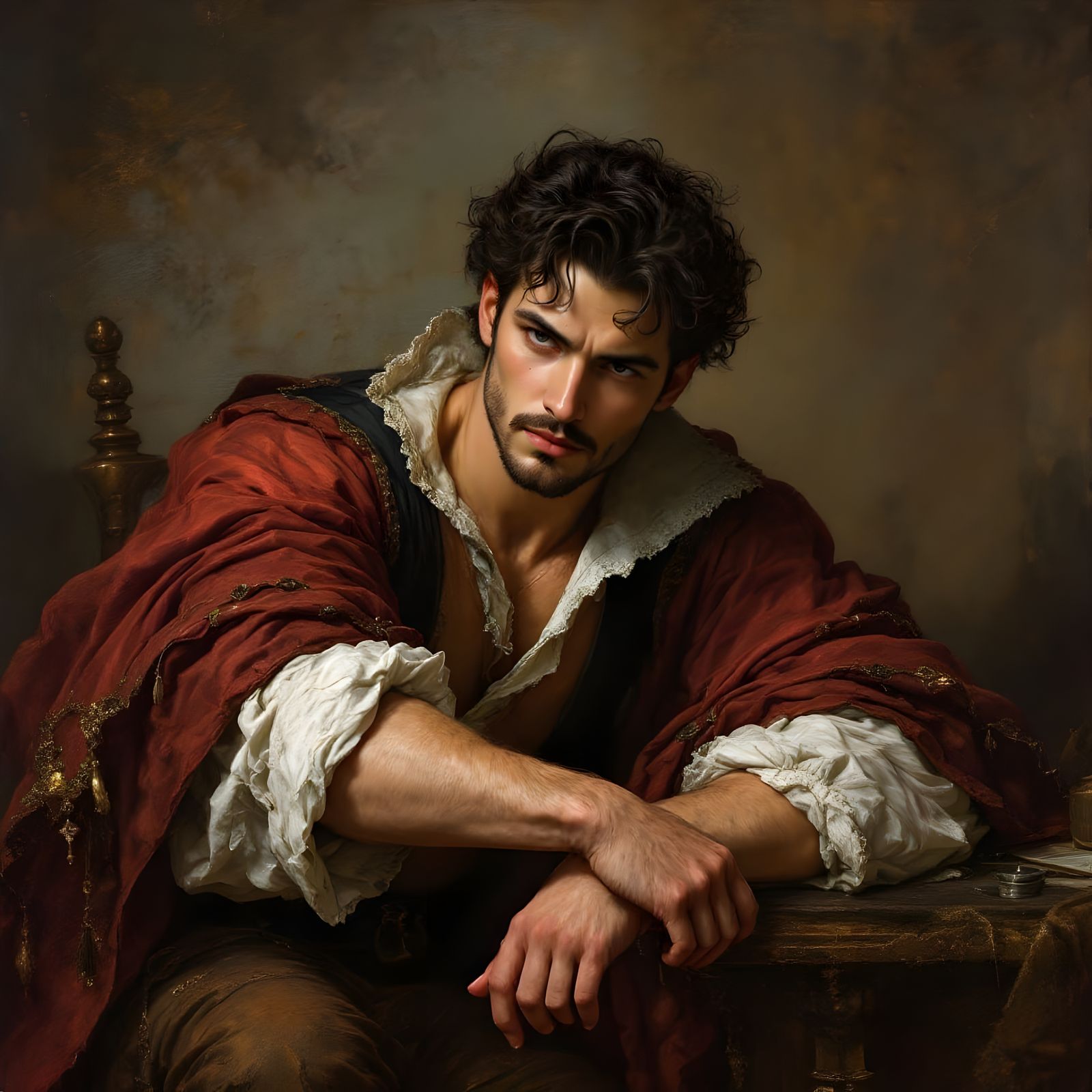 Handsome Velazquez Style Male Portrait