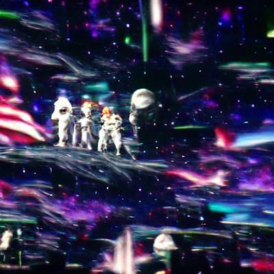 Anime Space Crew in 8k Resolution
