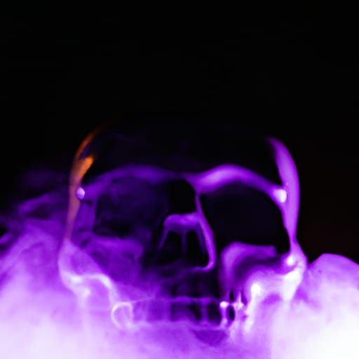 Evil Skull with Dark Purple Vapors
