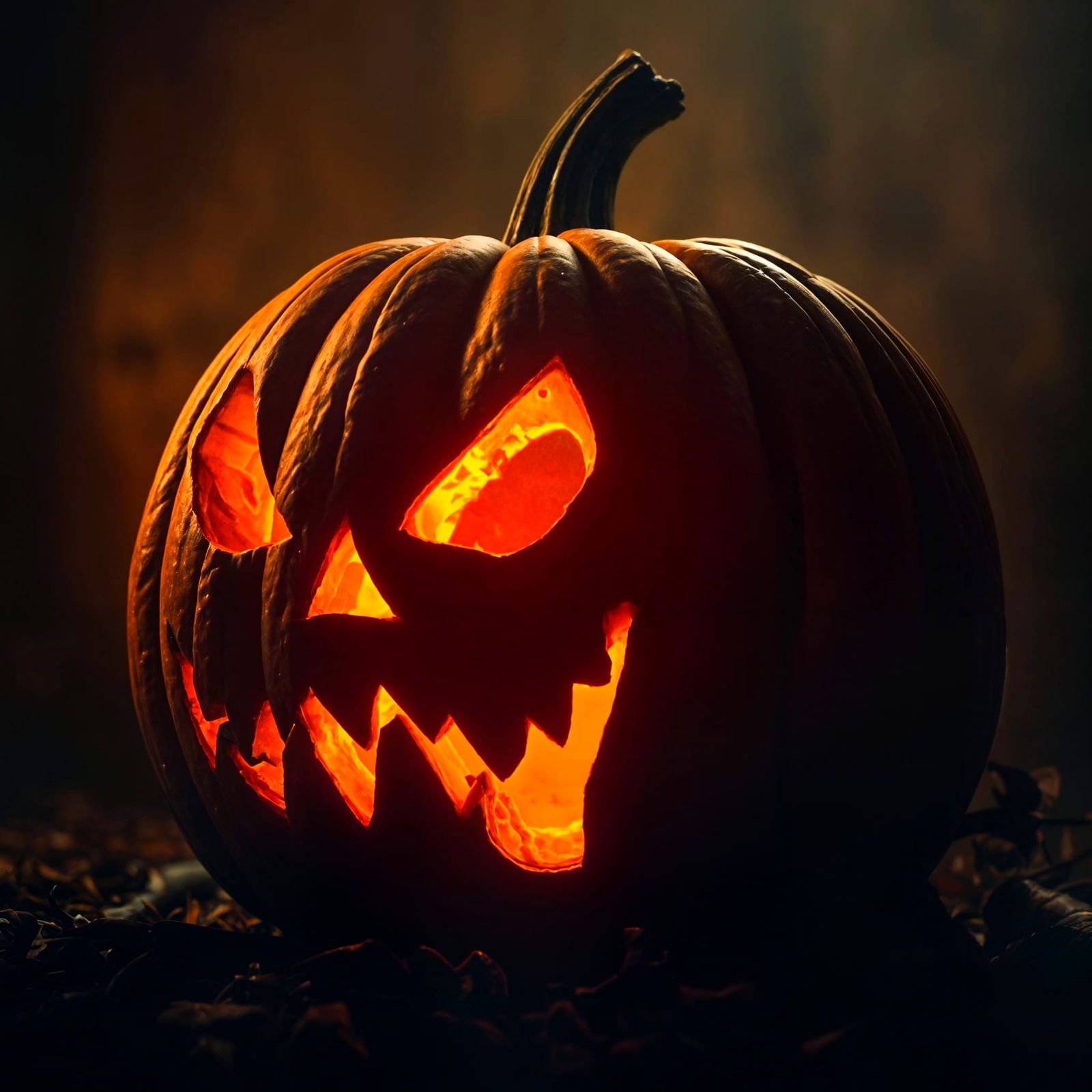 Cinematic Halloween Pumpkin Film Still