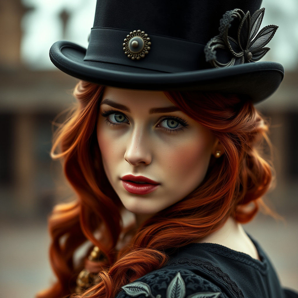 Elegant Victorian Lady Portrait in Cinematic Style