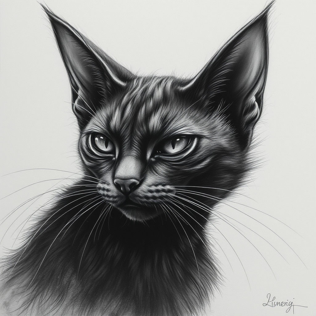 Hyperdetailed Goblin Cat in Dark Fantasy Style