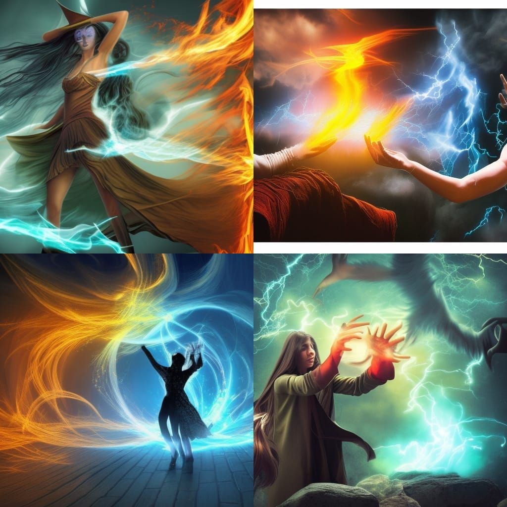 Wizard Casting Tornado Spell: Magnificent Art