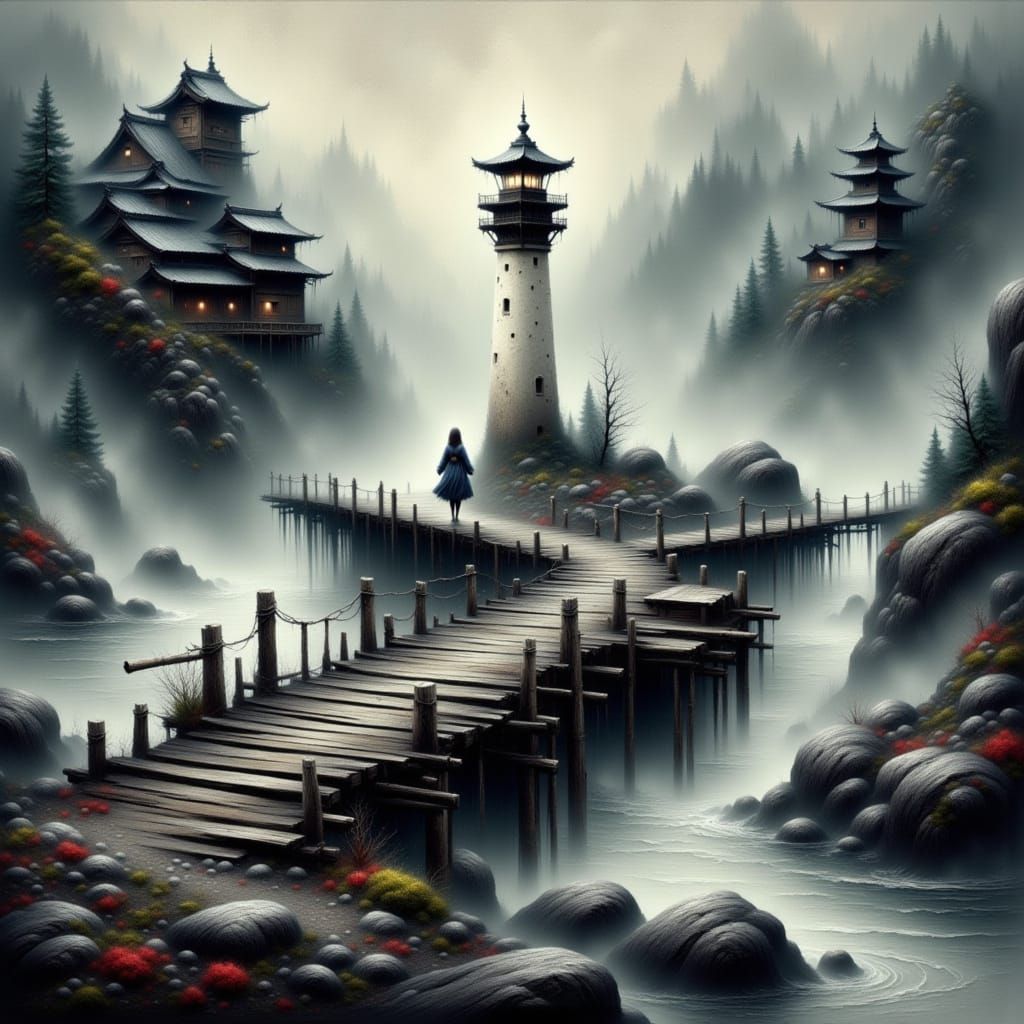 AI Generated Image with Deep Feels Mist Walker Style