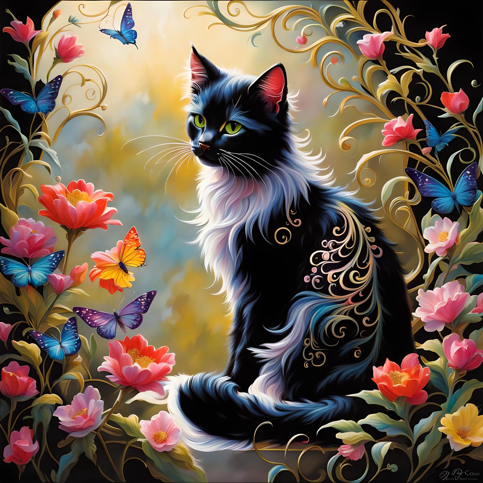Beautiful fantasy fairy  cat