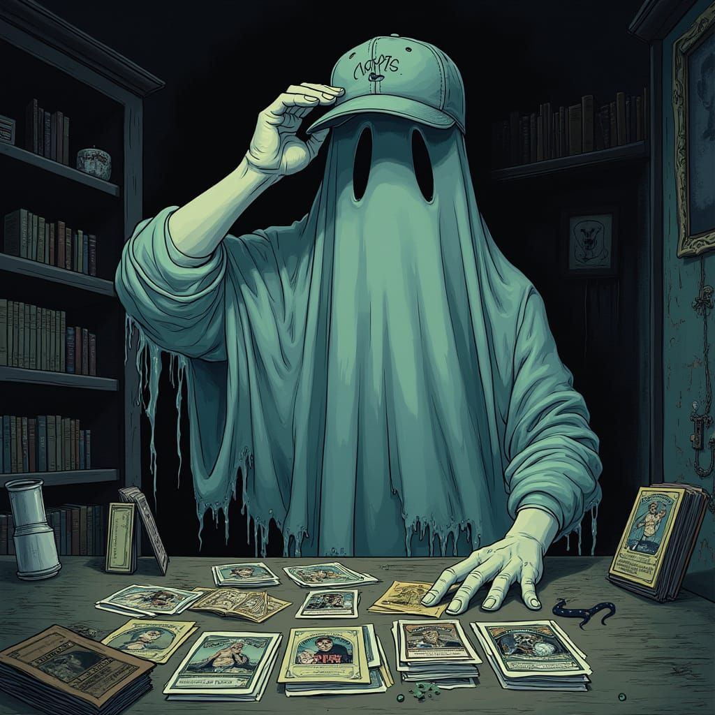 Ghostly Sports Card Logo in Burton Style