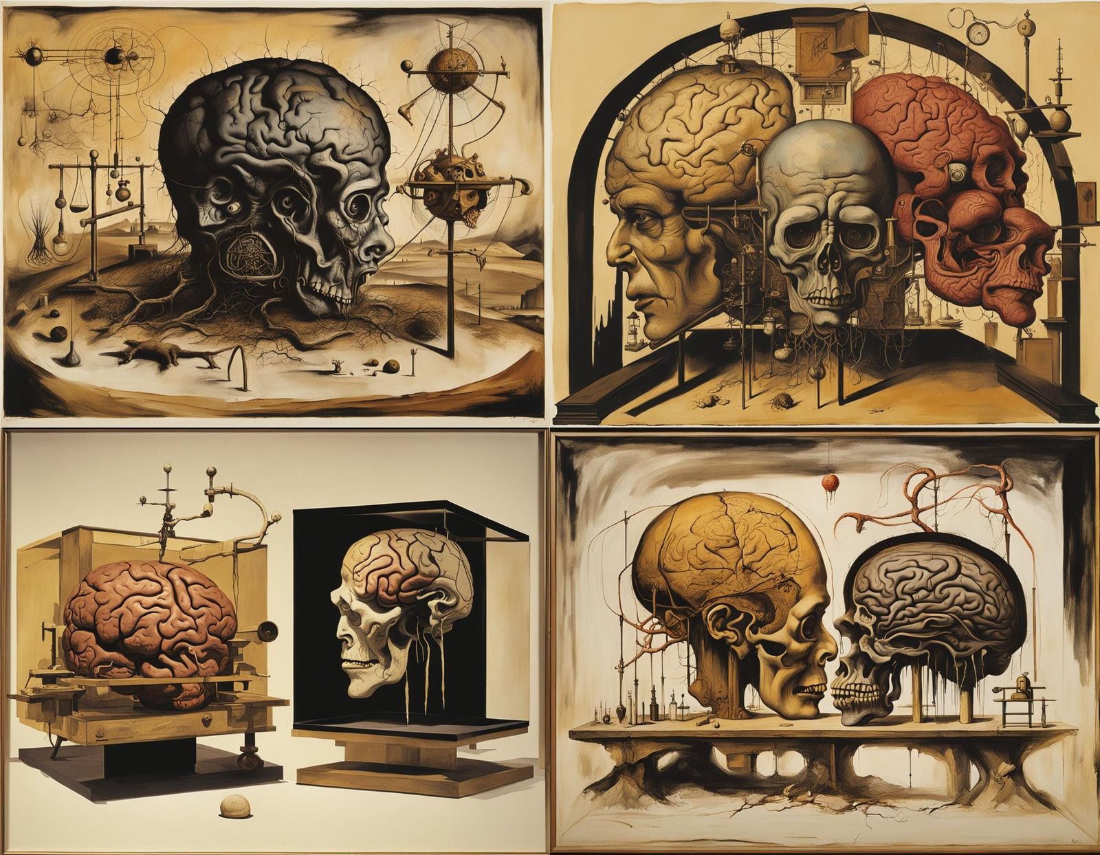 Surreal Laboratory Hybrid Brain Inspired by Surrealism