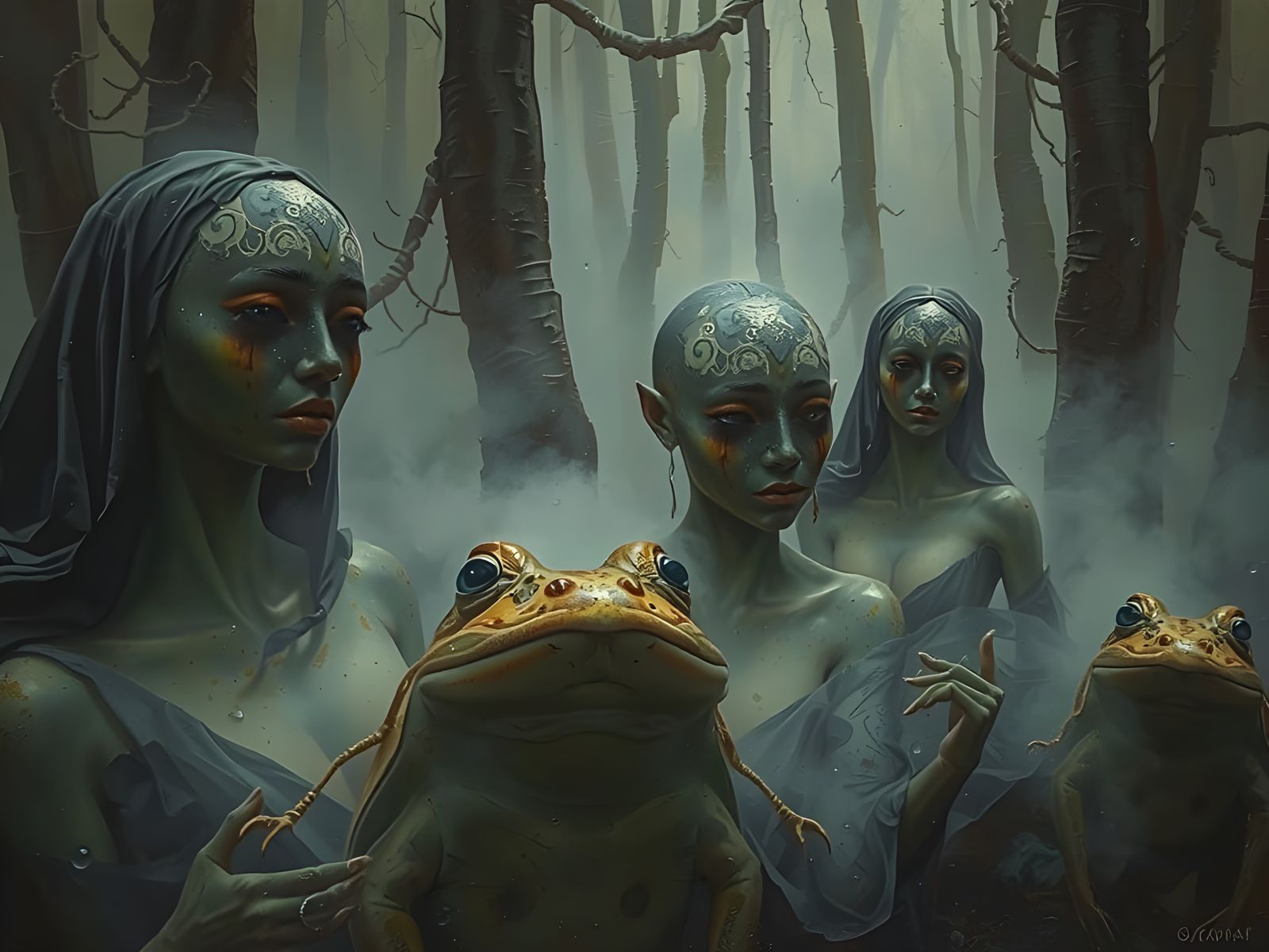 Swamp People in Hyperrealistic Oil Painting