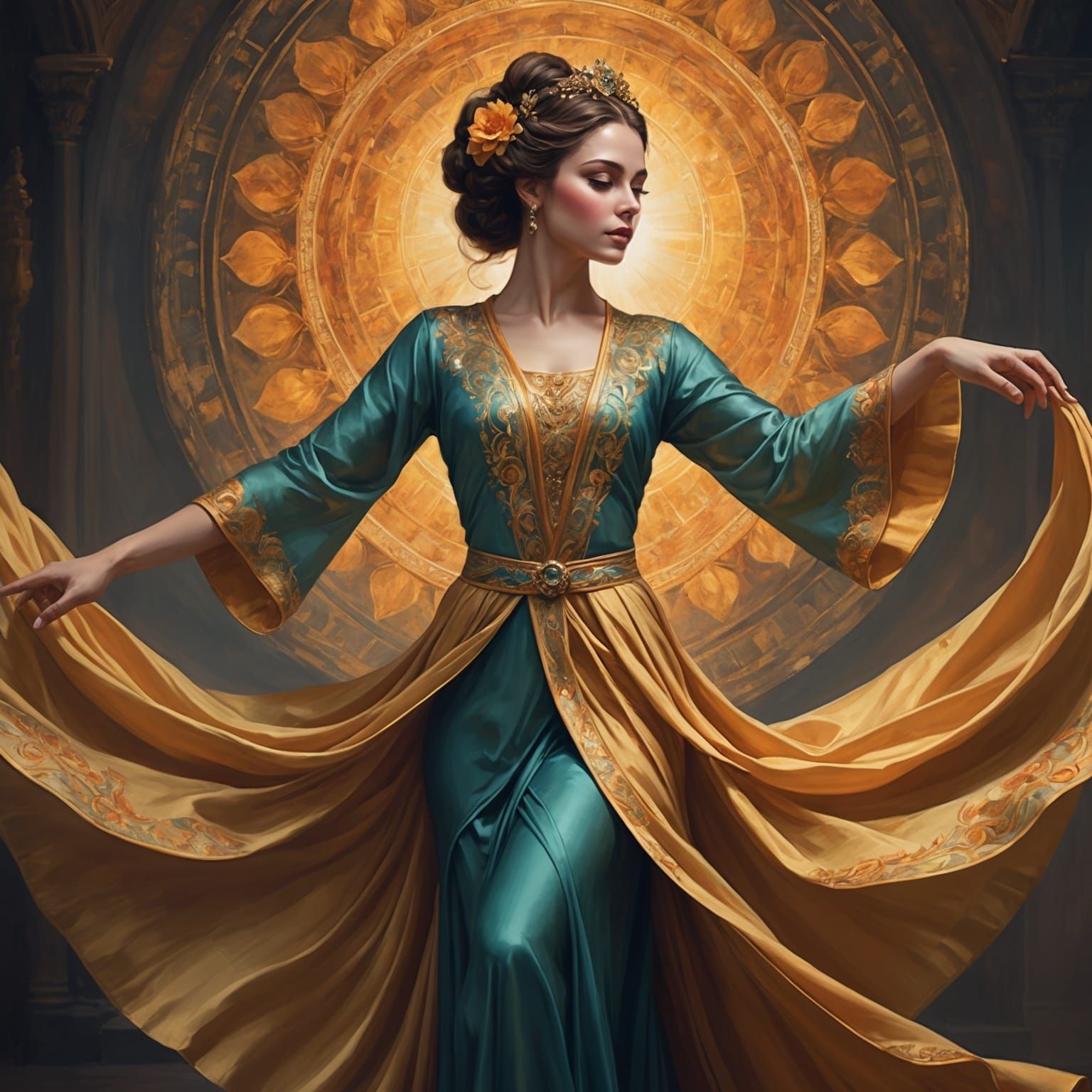 Elegant Aeloria Portrait in Dark Fantasy Style