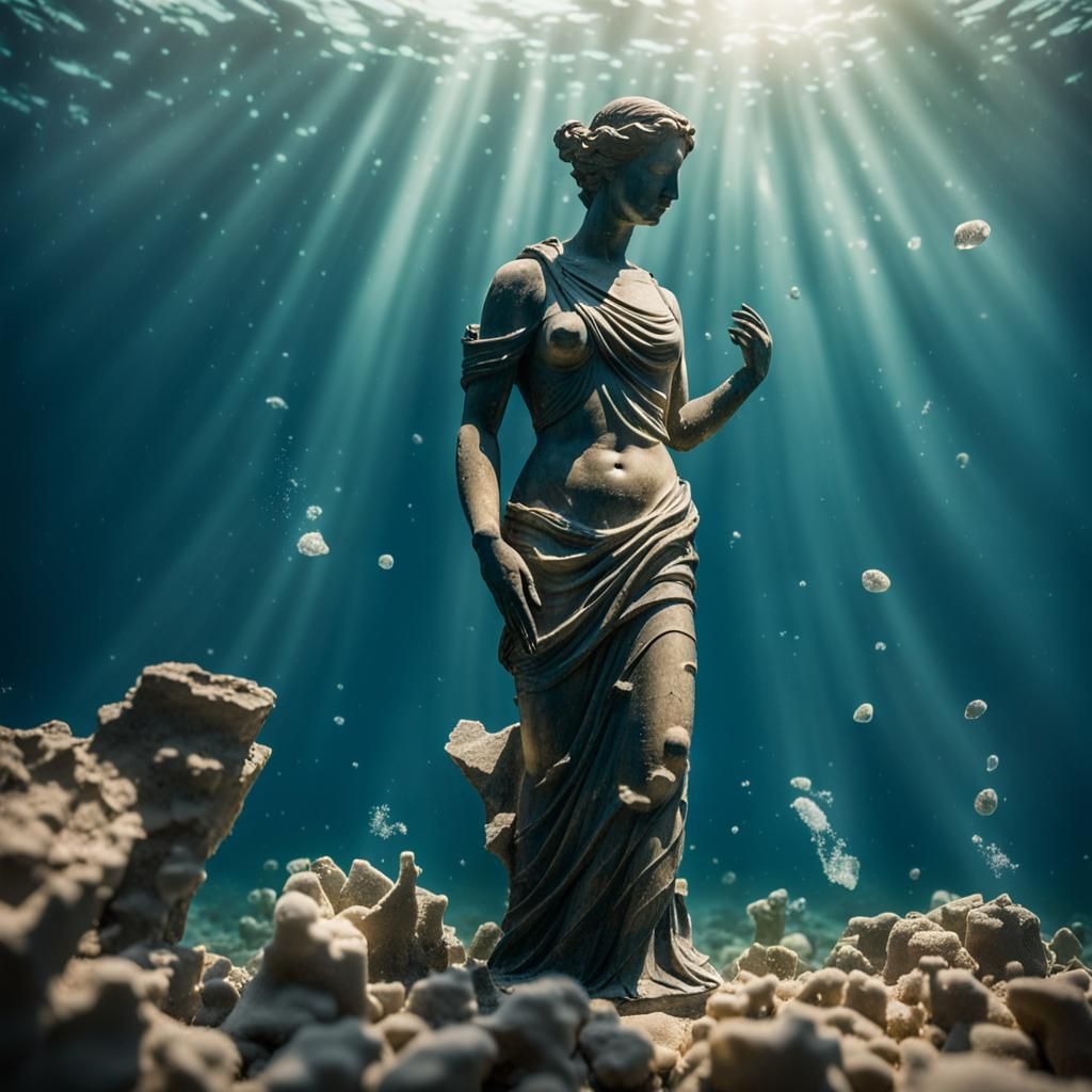 Venus de Milo Statue Underwater: Professional Photography