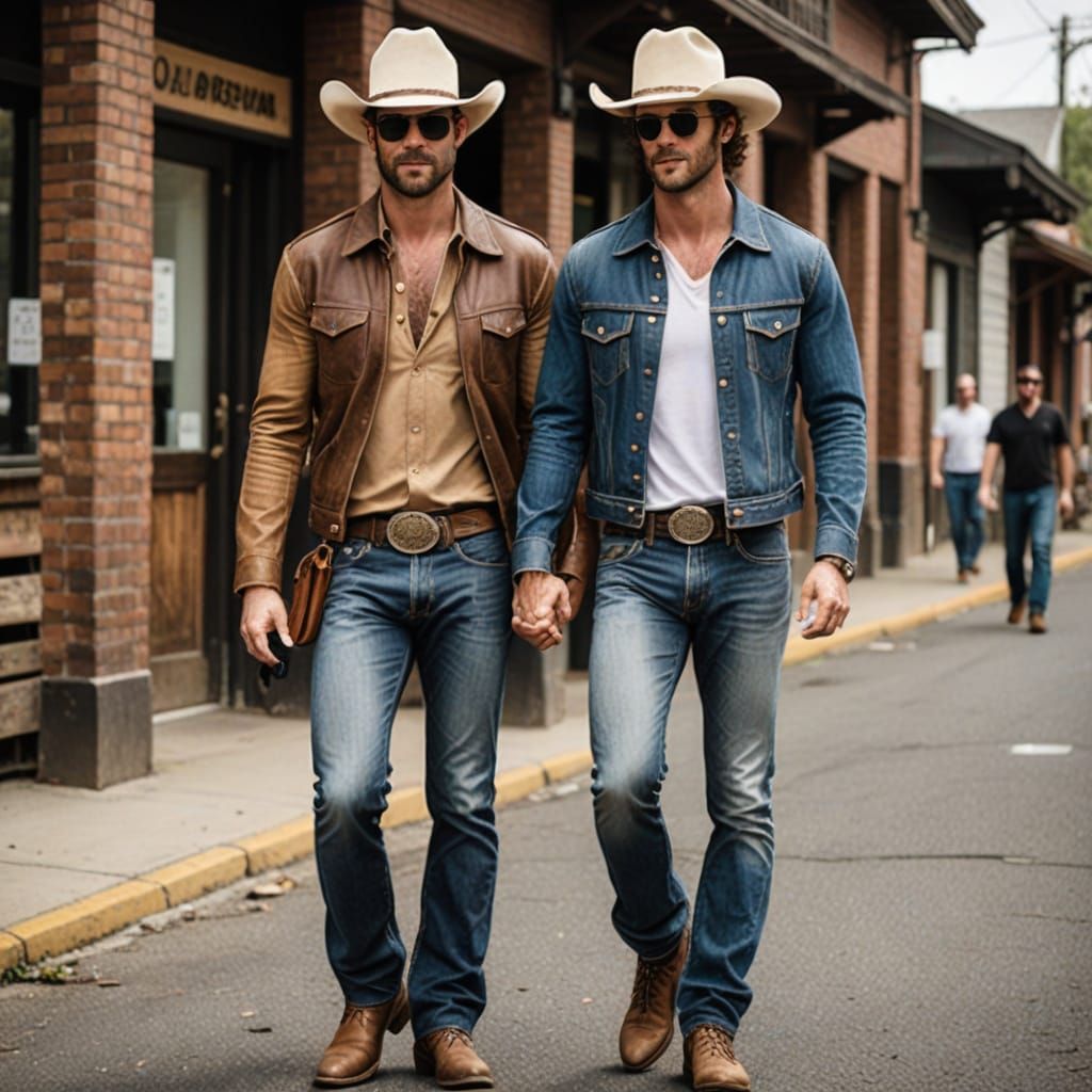 Two Men Embody Cowboy Chic