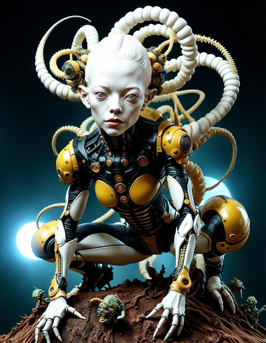 Post-Apocalyptic Chimera Contortionist: Hyperrealistic Digit...