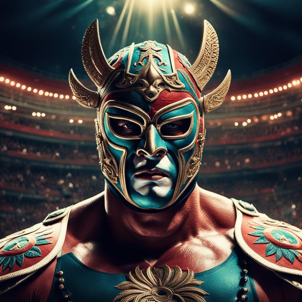 Mil Máscaras Lucha Libre Digital Painting