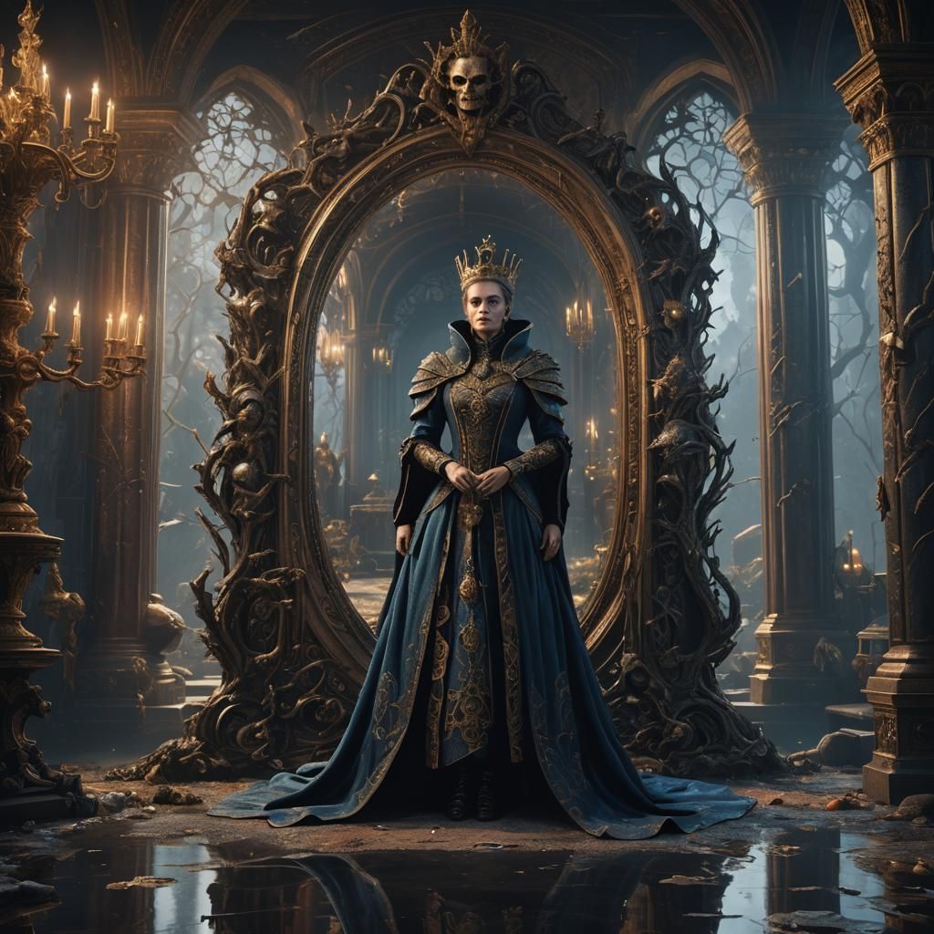 Queen Grimhilde and the Magic Mirror