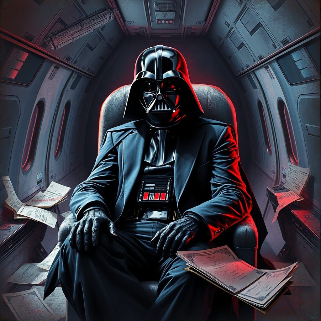 Darth Vader was once an accountant who worked under Walmart and is now on the verge of bankruptcy as he wonders on the p...