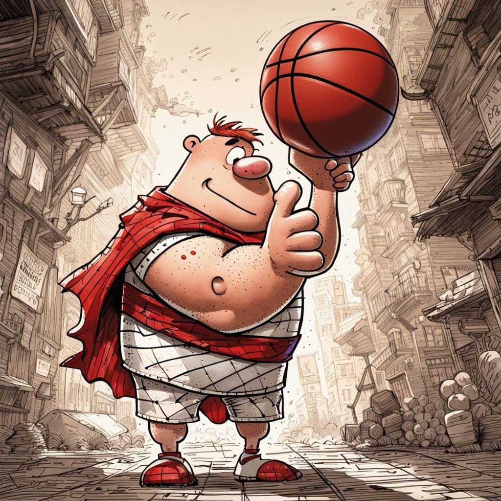 Captain Underpants Portrait in Pen and Ink