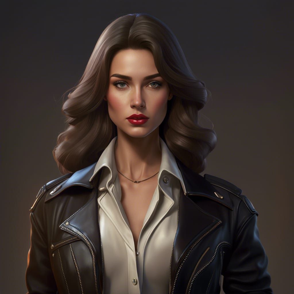 Elegant 1980s Woman in Volumetric Lighting