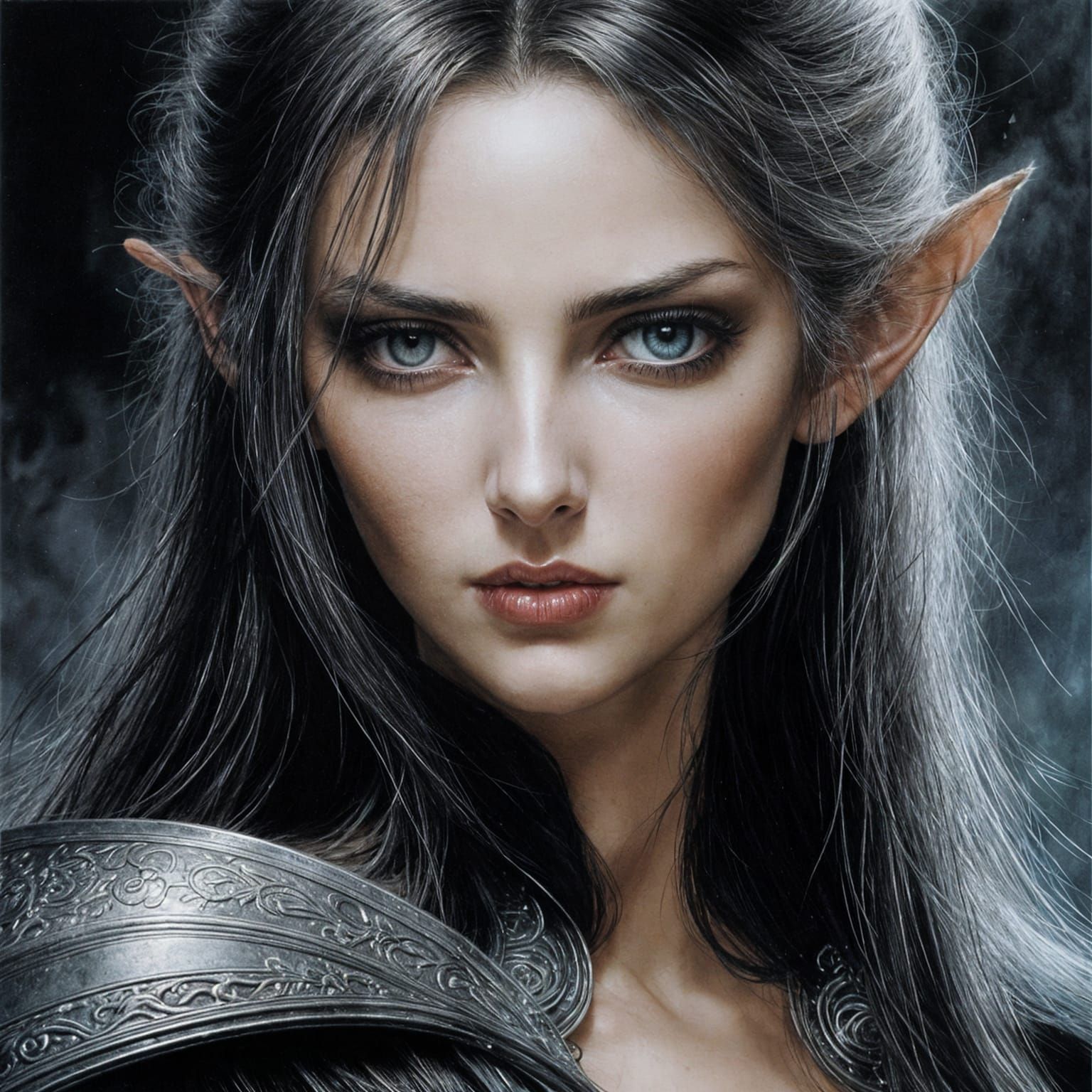 Sultry Dark Fantasy Female in Eerie Portrait