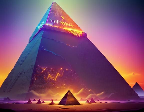 Radio Network Towers in Synthwave Retro Style