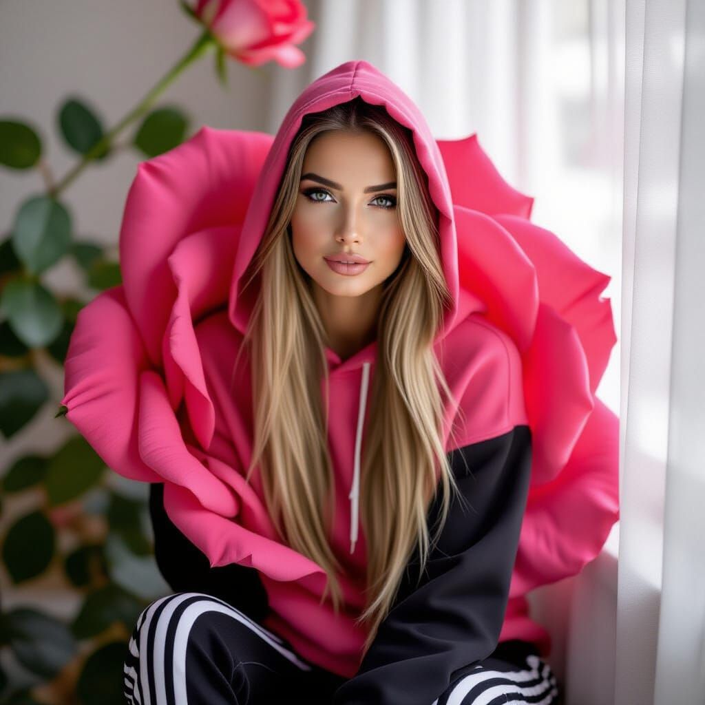 Woman in Rose Petals: Professional Photography