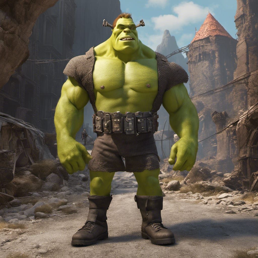 arnold schwarzenegger as shrek as terminator