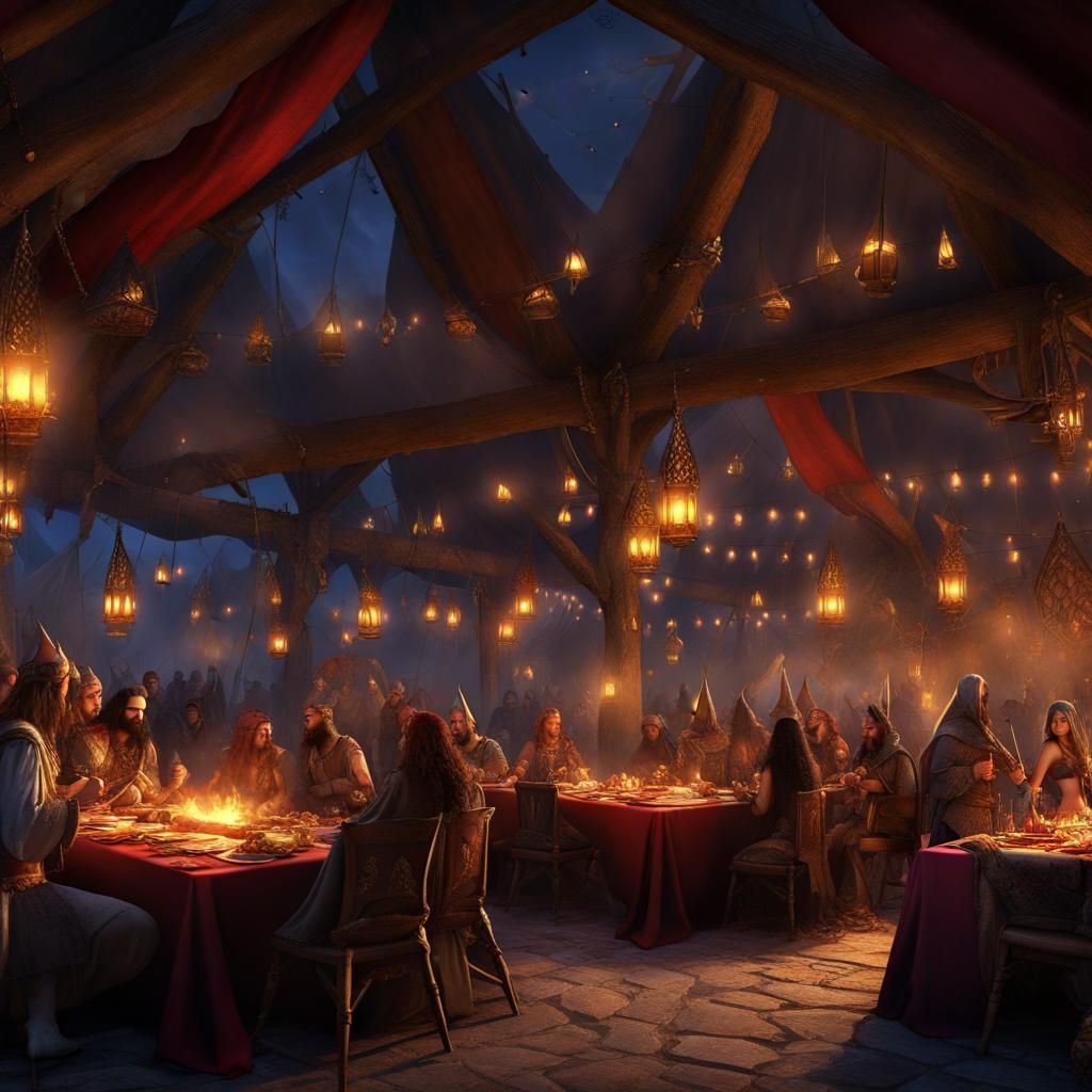 Medieval Night Celebration with Royalty