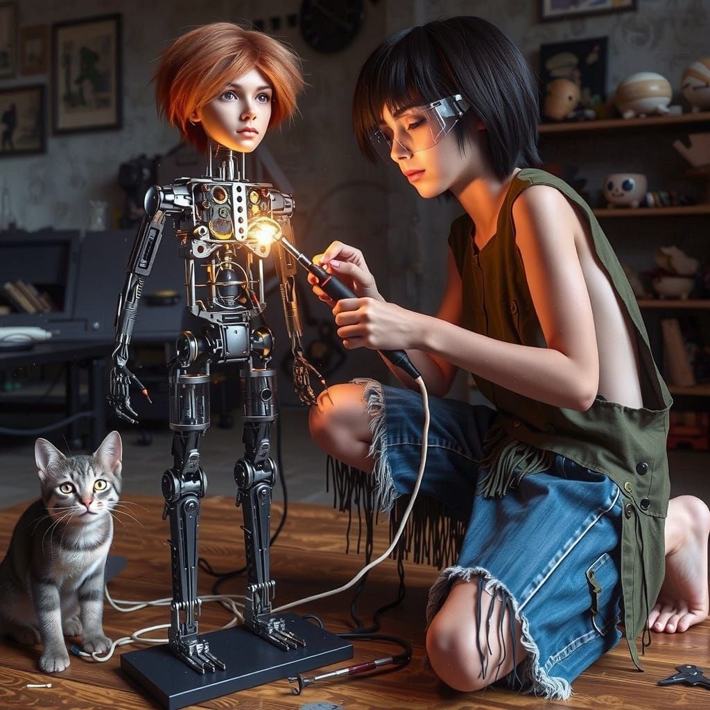 Visionary Inventor in Futuristic Laboratory