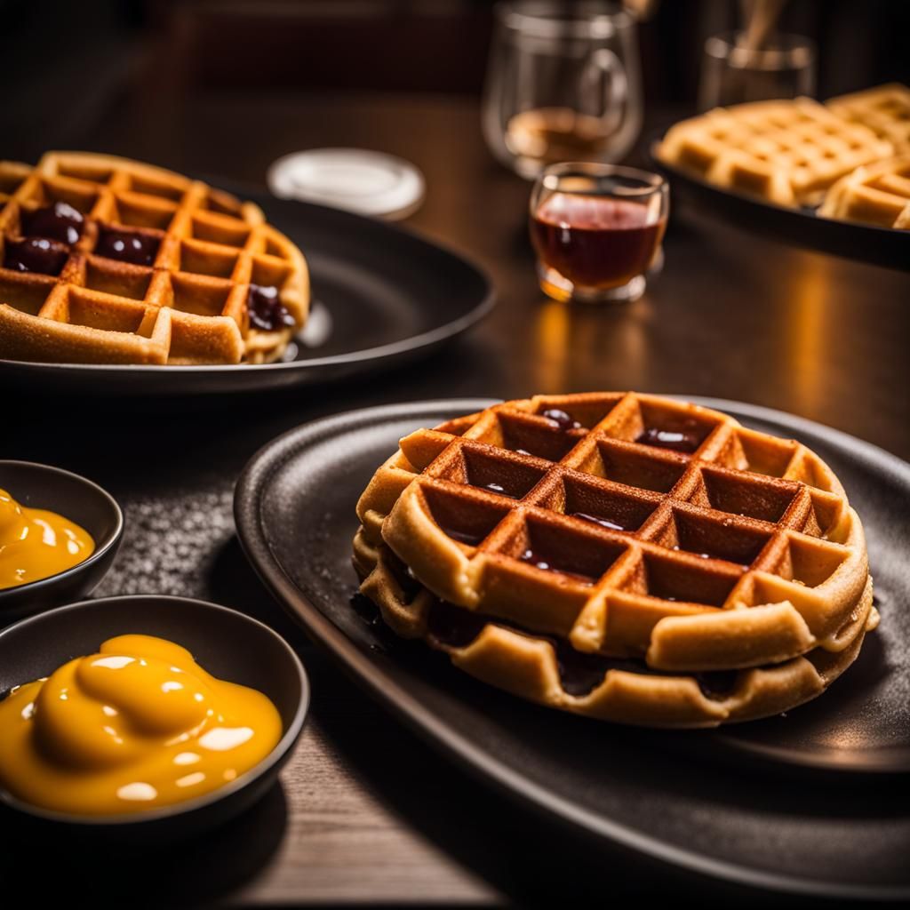 Delicious Waffle Cooked in Unusual Mold