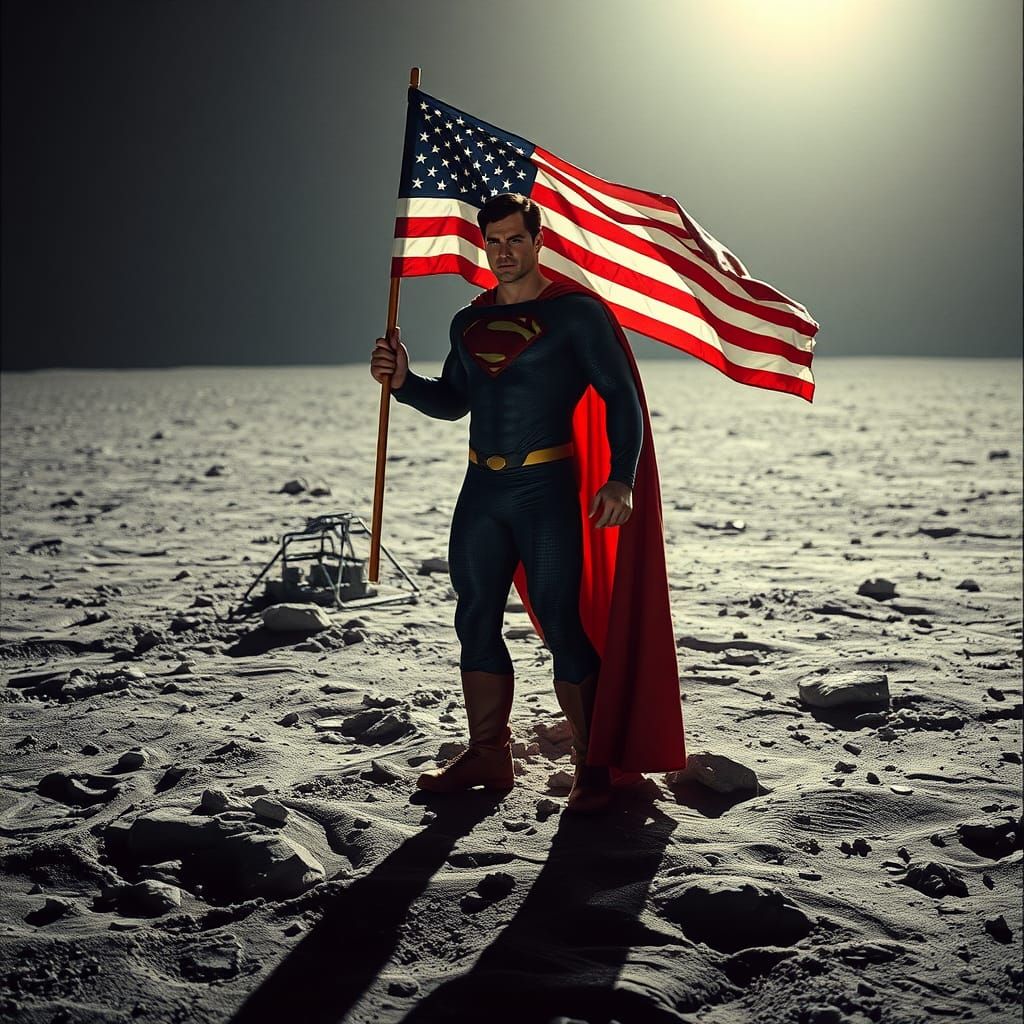 Superman on the Moon: A Cinematic Tribute