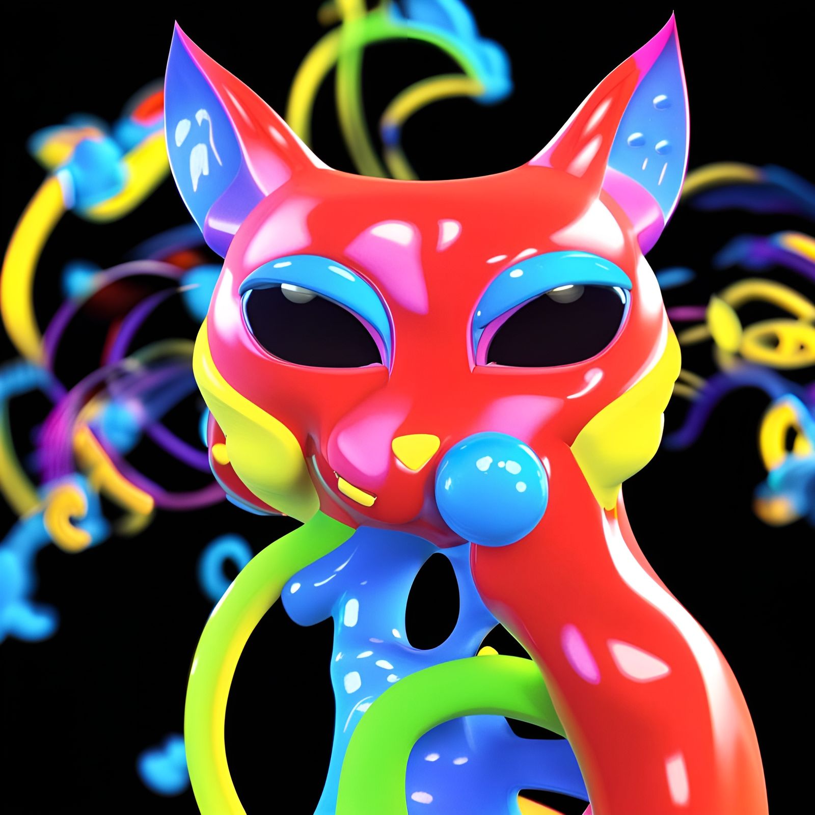 Plastic cat