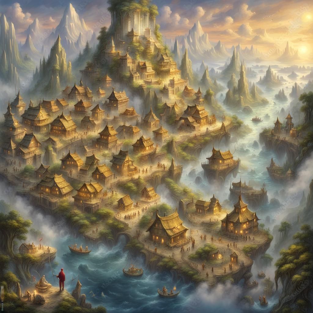 Ornate Fantasy Map of the World