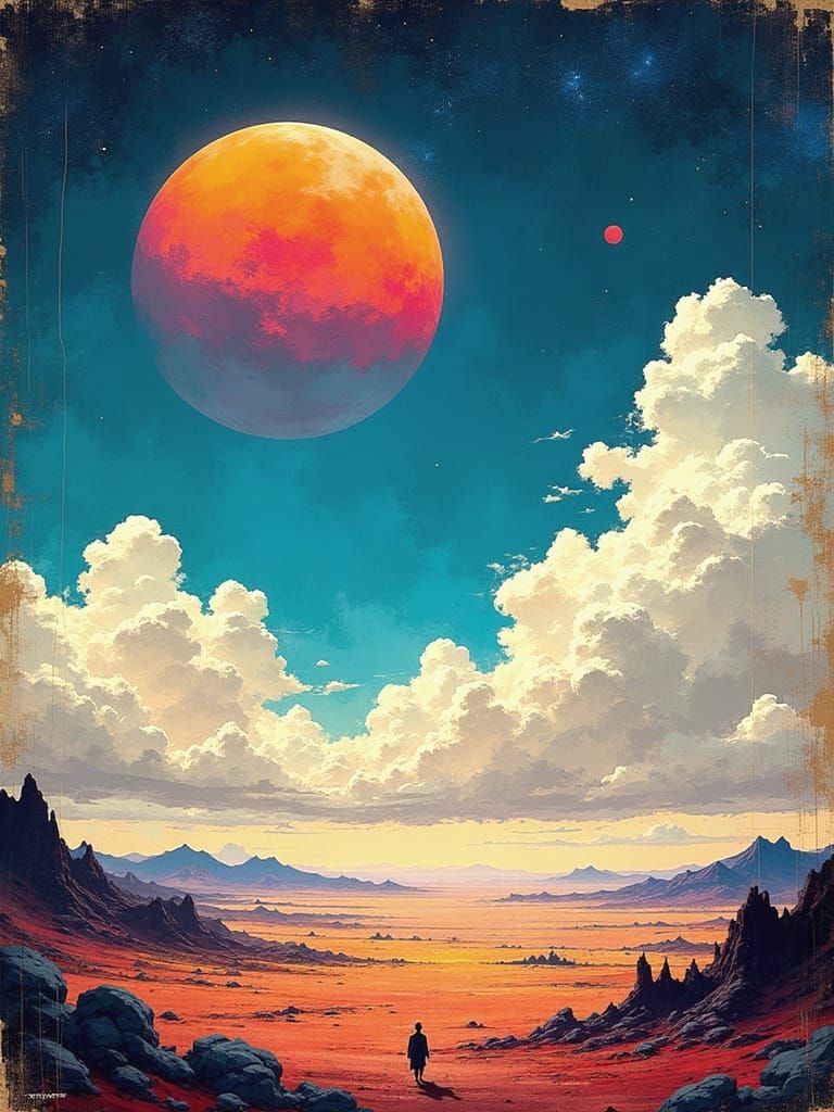 Martian Dunes in Cosmic Haze