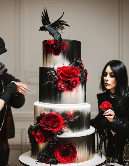 Homemade wedding cake