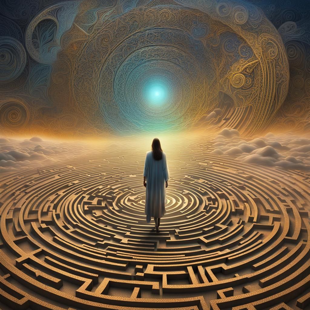 Astral Cosmic Dream Maze by Pablo Amaringo