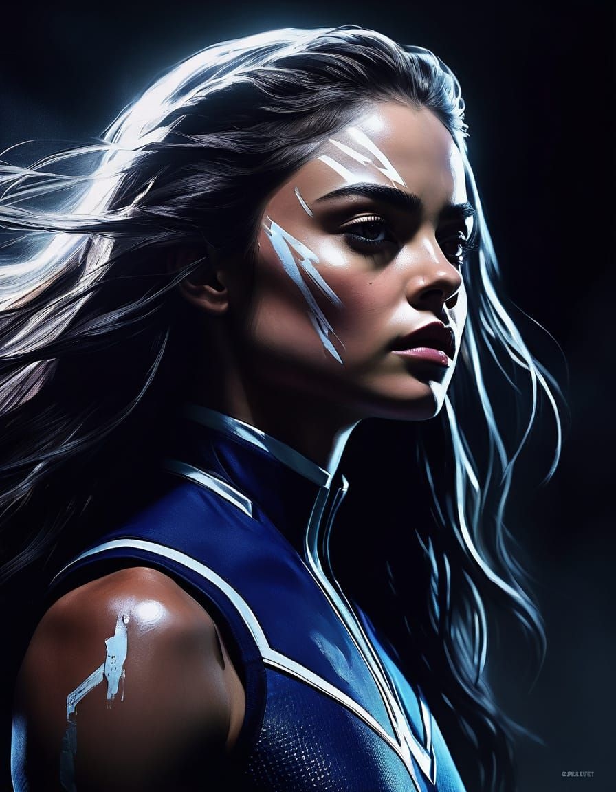 Marvel's Rogue in Cinematic Comic Book Style