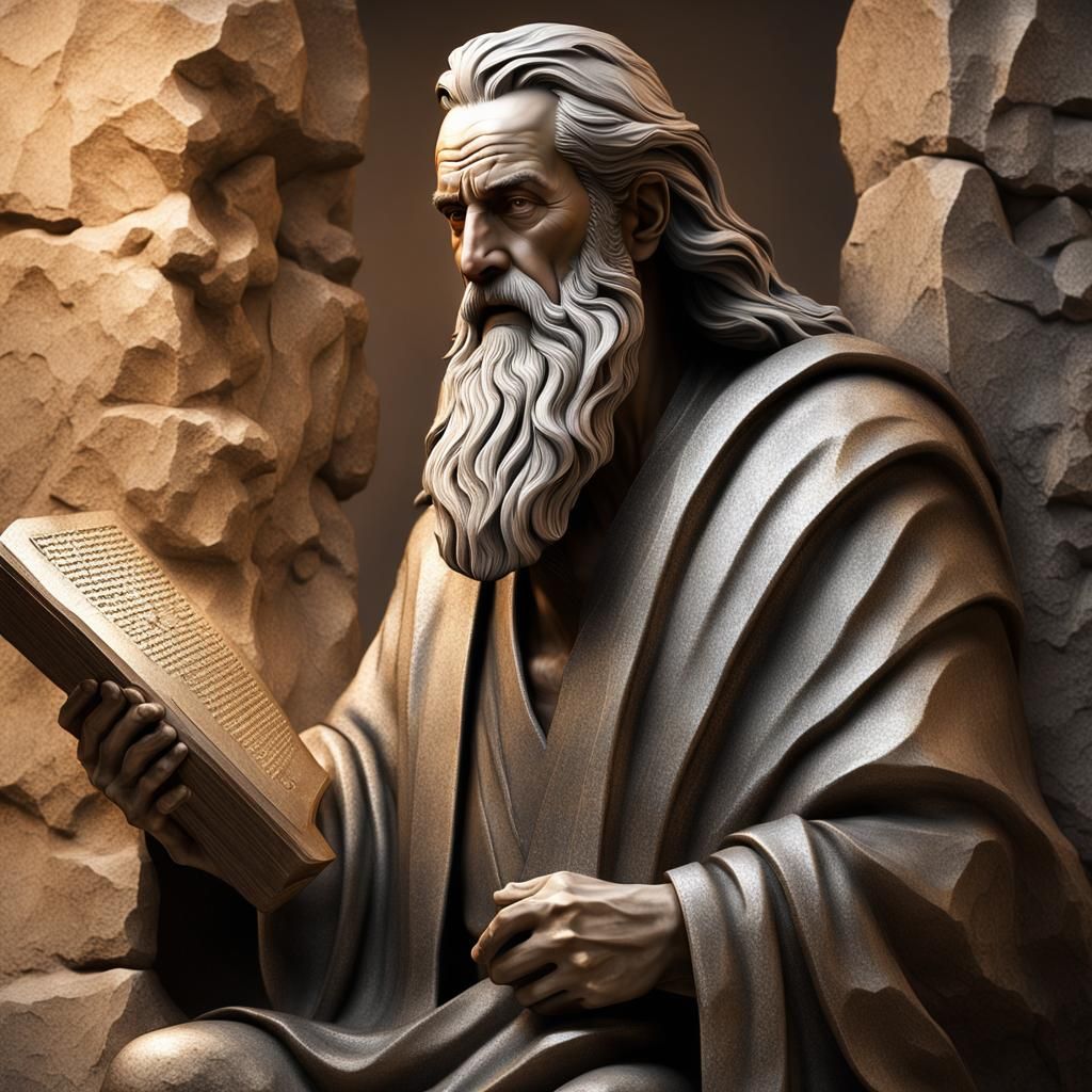 Moses with Tablets, Photorealistic CGI Render