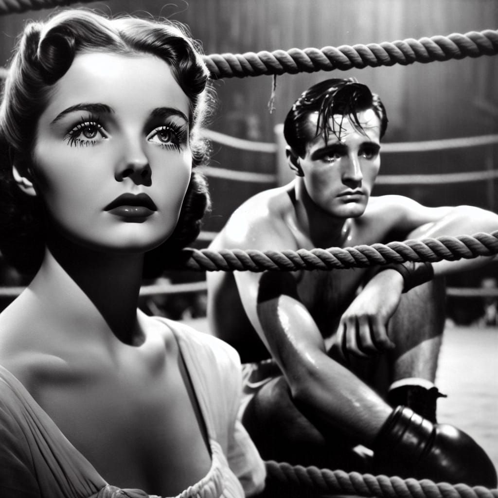 Vintage Film Still: Boxer's Defeat