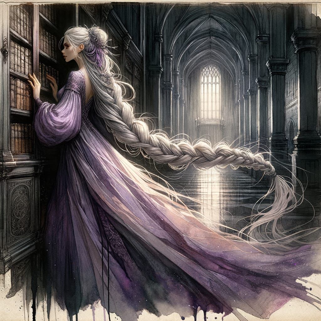 Enchanting Norse Goddess in Shadowy Castle