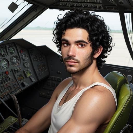 Cajun Pilot in Airplane Cockpit