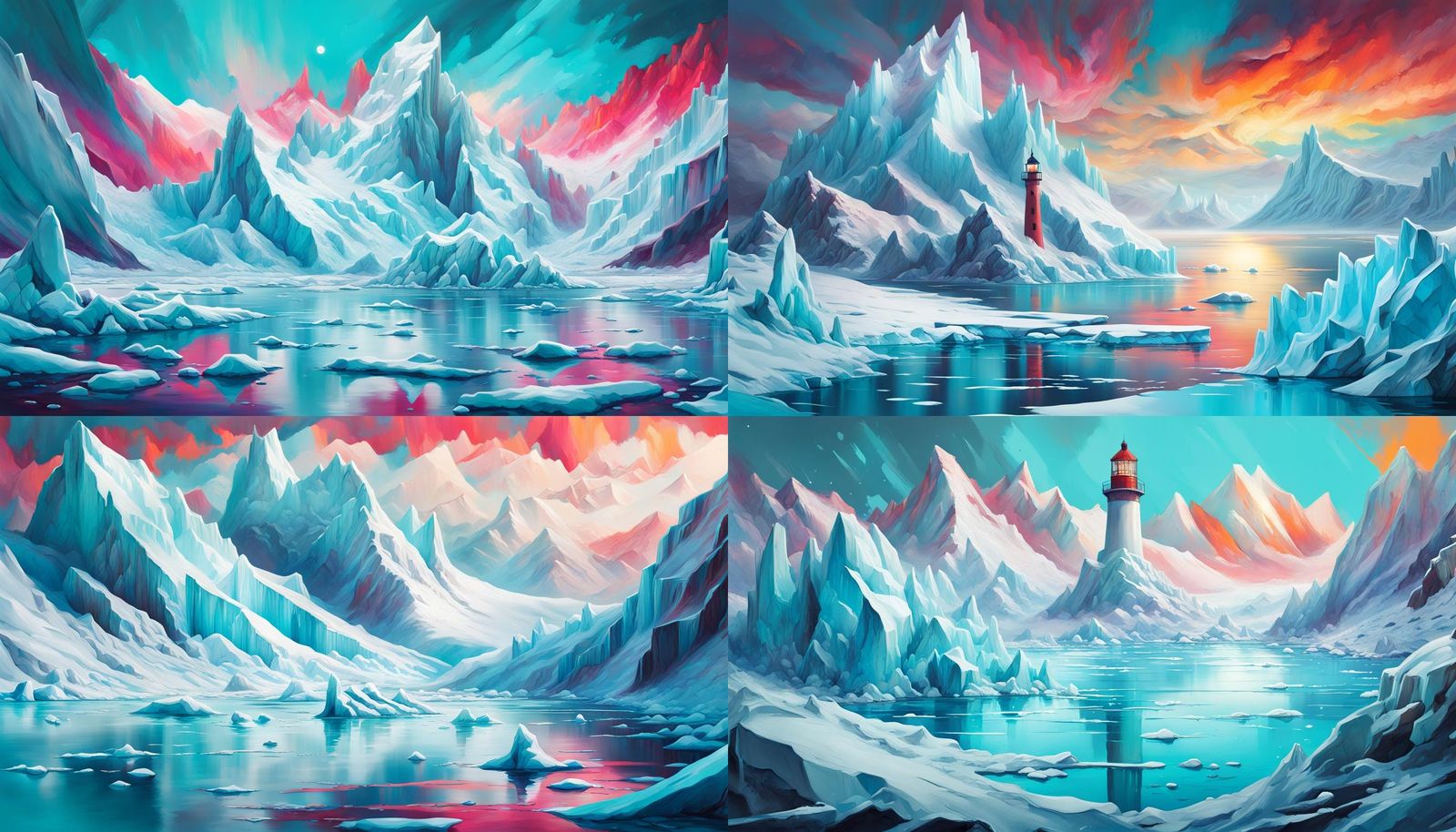 Arctic Lighthouse Graffiti Art in Splash Art Style