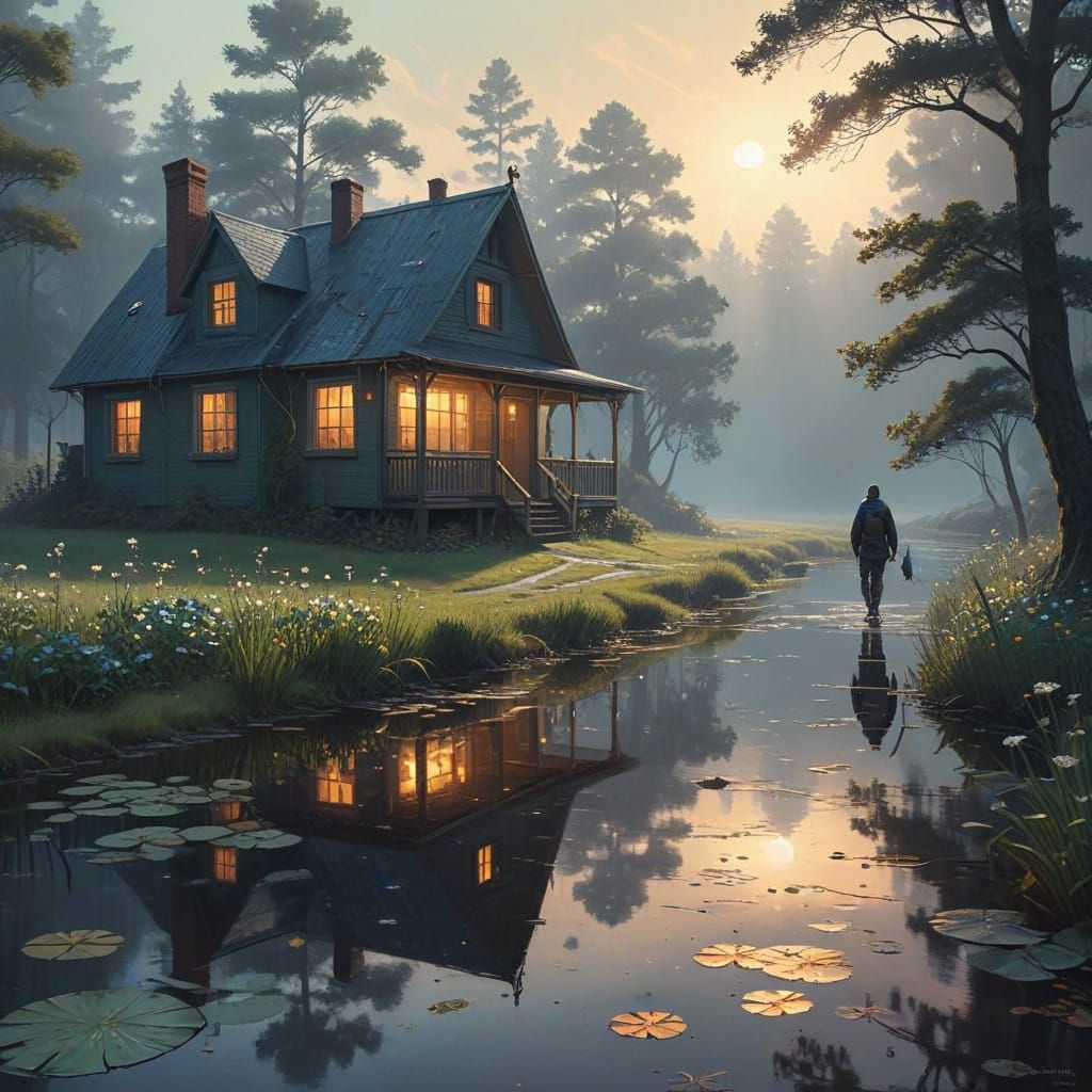 Serene Fantasy Realm at Half Past Six