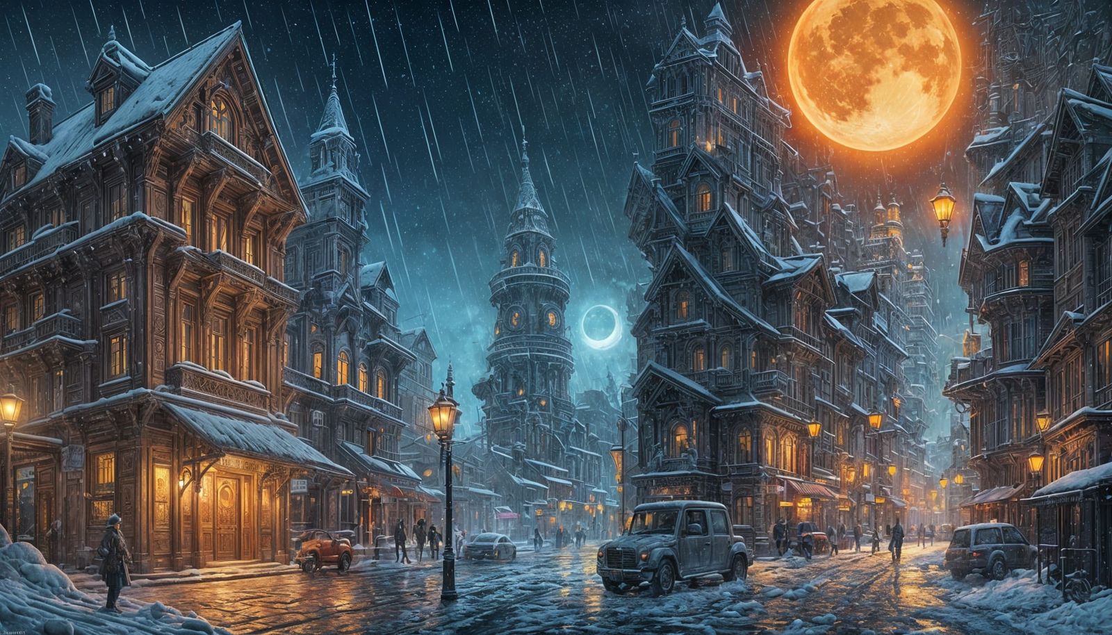 Dynamic Comic Book Art: Sun, Moon, Night, Day