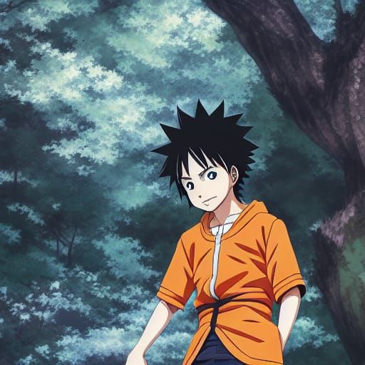 Manga Page in Kishimoto Style, Photorealistic