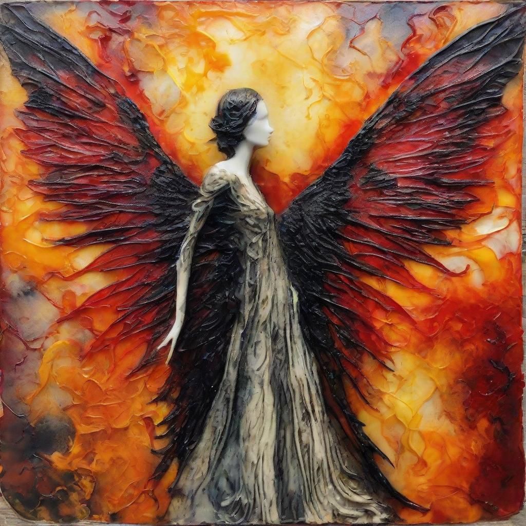 Surreal Fae Encaustic Flames