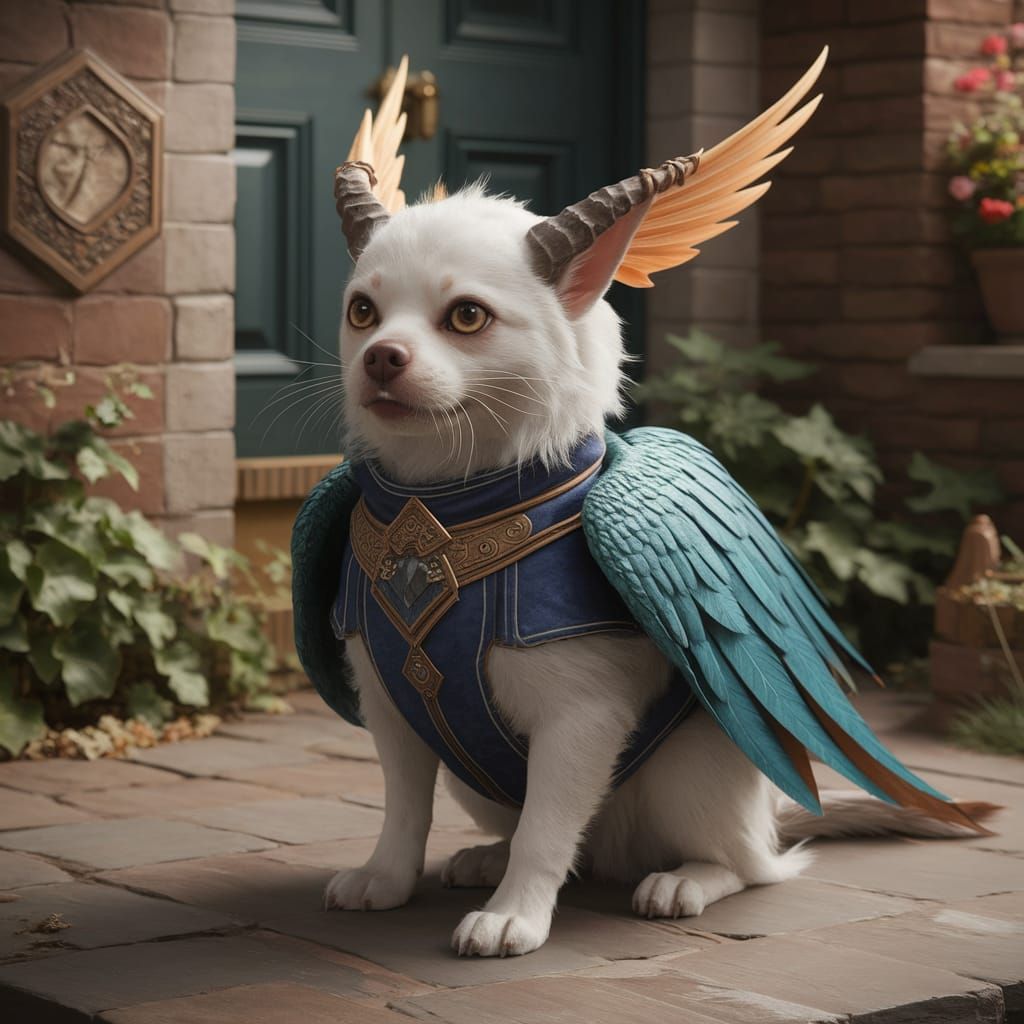 Magical Winged Pet Acting Like House Cat